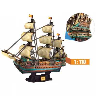 Puzzle 3D 248 el. �aglowiec San Felipe XL Cubic Fun