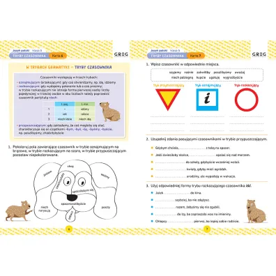 J�zyk polski. Karty pracy w szkole i w domu. Klasa 5