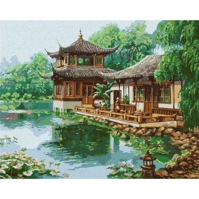 Ideyka Malowanie po numerach - Chi�ski dom 40x50cm
