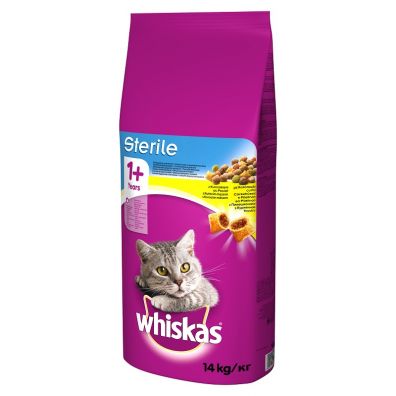 Whiskas Sterile sucha karma dla kotów po sterylizacji z kurczakiem 14 kg