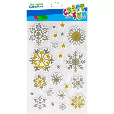 Craft with Fun Naklejki Boe Narodzenie Gwiazdki brokatowe