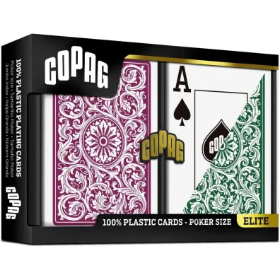 Karty do pokera Copag green/burgundy 2 szt
