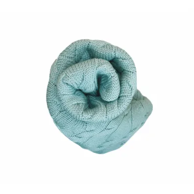 LullaLove Kocyk z wełny merino - szałwia, kolekcja premium LullaLove Kocyk z wełny merino - szałwia, kolekcja premium
