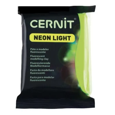 Modelina neonowa zielona 56g Cernit