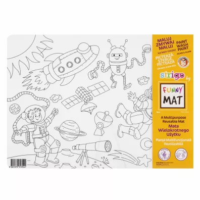 Funny Mat White - Space. Mata do kolorowania wielokrotnego u�ytku Strigo