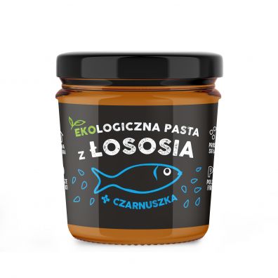KuterFish Ekologiczna Pasta z ososia + czarnuszka 90 g Bio