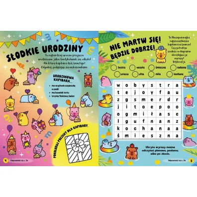 KSIAZECZKA EDUK 200X275 KAPIBARY NAKLEJ 3D AWM