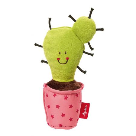 SIGIKID Mikka minigrzechotka Kaktus w rowej doniczce Red Stars
