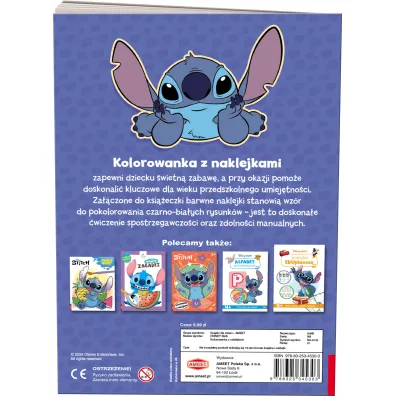 Disney Stich. Kolorowanka z naklejkami