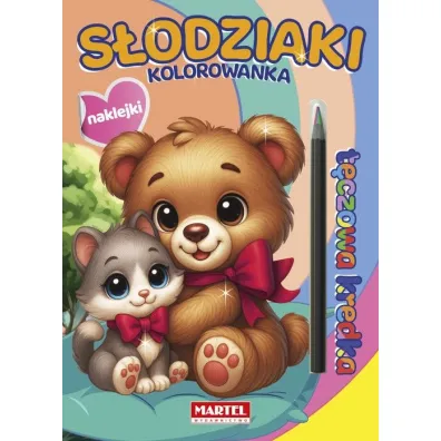 T�czowa kredka. S�odziaki z naklejkami