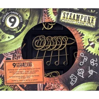 amigwki metalowe 9 sztuk Steampunk brzowy