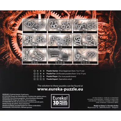 amigwki metalowe 9 sztuk Steampunk brzowy