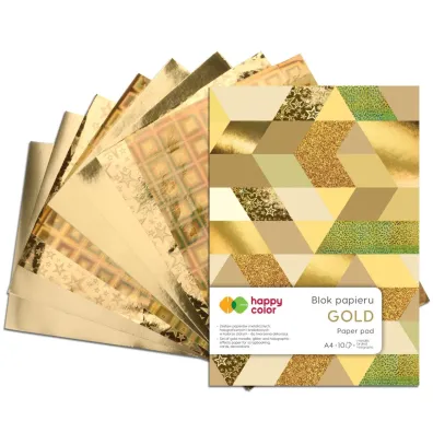 Happy Color Blok GOLD A4 150-230g 10 kartek
