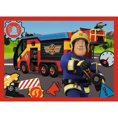 Puzzle 4w1 Przygody stra�aka Sama Trefl