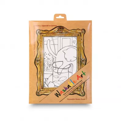 Funny Mat White - Henri Matisse, Kot z czerwon� ryb�. Mata do kolorowania wielokrotnego u�ytku Strigo