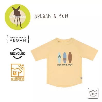 Lassig Koszulka z filtrem UV60 z krtkim rkawem Splash & Fun Deski surfingowe vanilla, rozm. 74/80