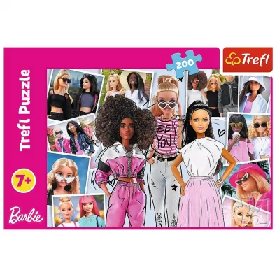 Puzzle 200 el. W wiecie Barbie/Mattel Barbie Trefl