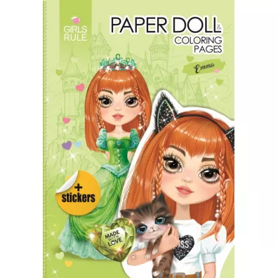 Papierowa lalka do wycinania Emma