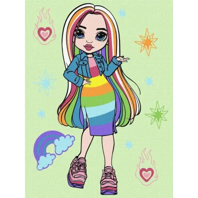 Malowanie po numerach - Rainbow High Amaya Raine Ideyka