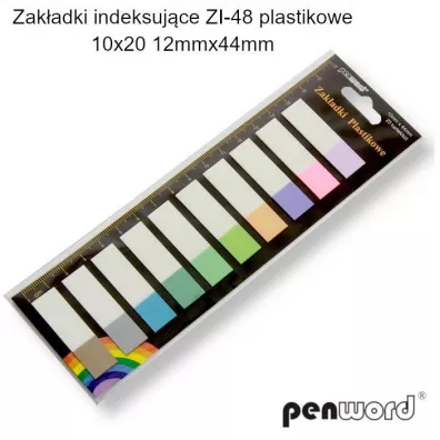 Penword Zak�adki indeksuj�ce plastikowe 12x44mm 200 szt.