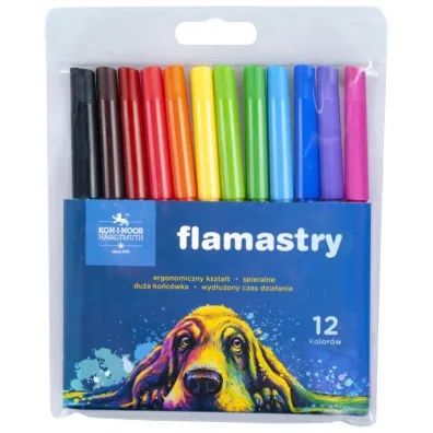 Koh-I-Noor Flamastry 7710/2AB Pies 12 szt.