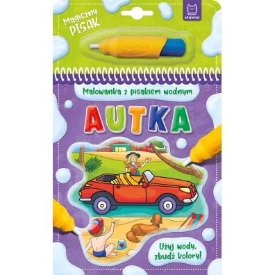 Autka. Malowanka z pisakiem wodnym