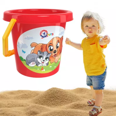 Wiaderko kolorowe do piasku i wody MIX Maksik