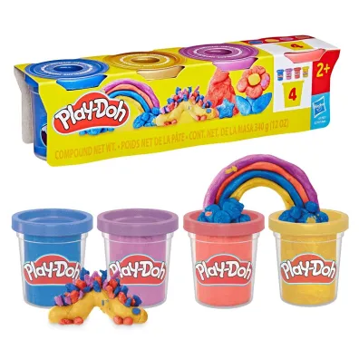 Play-Doh 4Pak Metalicznych Kolorw, zabawka kreatywna Hasbro