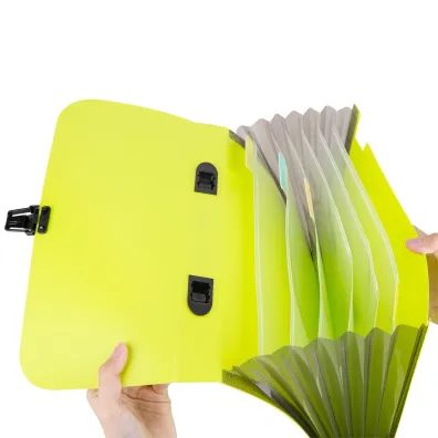 Deli Teczka A4 Rio z r�czk� czarn� 7-przegr�dek zielona