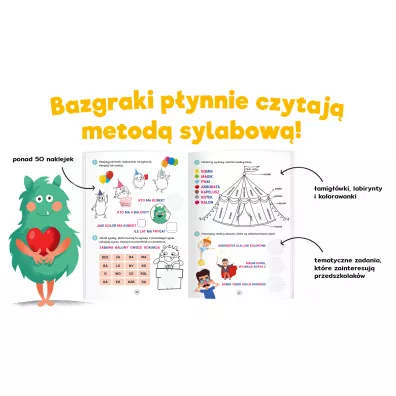 Bazgraki czytaj� wyrazy i zdania. Czytanie sylabowe. �wiczenia. Kapitan Nauka