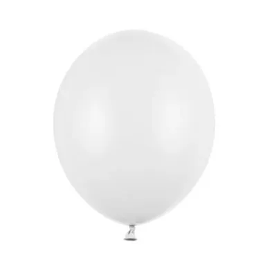 PartyDeco Balony Strong Pastel Pure White 12cm
