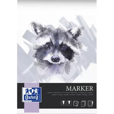 Oxford Blok artystyczny marker A3 klejony bia�y g�adka 15 kartek