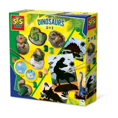 Odlewy gipsowe Dinozaury 2w1 Ses Creative