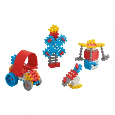 Mini Waffle Konstruktor Klocki konstrukcyjne Mini Waffle 70 element�w Konstruktor �redni niebieski MARIOINEX 902806