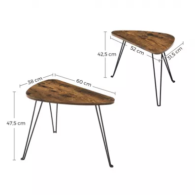 Songmics Zestaw stolikw kawowych LOFT 2 szt.
