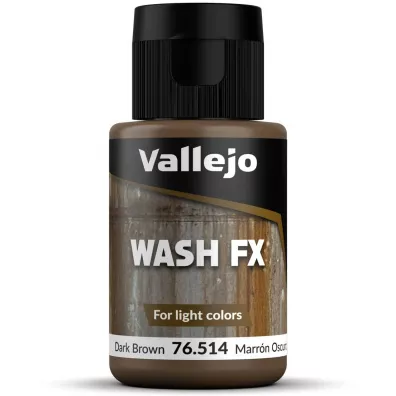 Vallejo: 76.514 - Wash FX - Dark Brown 35ml