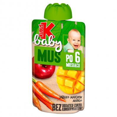 Kubu Baby Mus po 6 miesicu jabko-marchew-mango 100 g