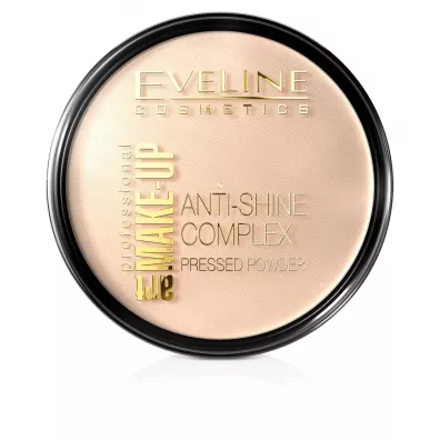 Eveline Cosmetics Art Make-Up Anti-Shine Complex Pressed Powder matuj�cy puder mineralny z jedwabiem 33 Golden Sand 14 g