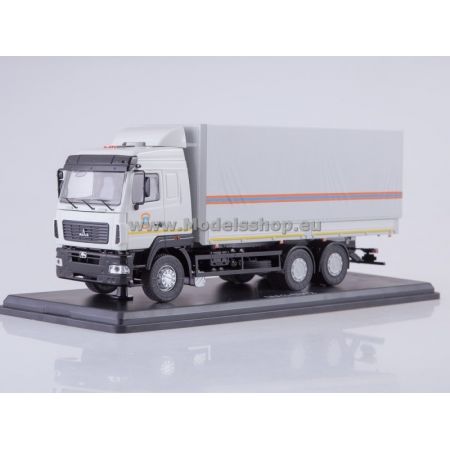 MAZ-6312 Flatbed Truck with Tent (facelift) MCS Ssm