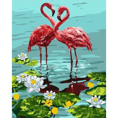 Ideyka Malowanie po numerach - Para flaming�w 40x50cm
