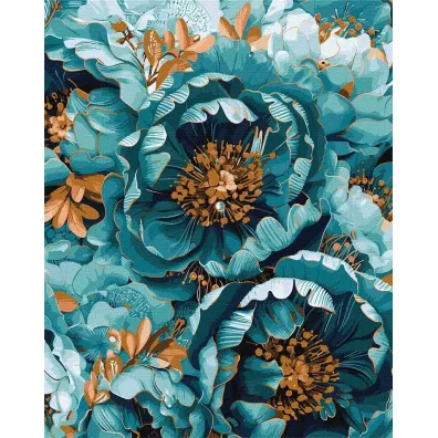 Metallic extra Malowanie po numerach - Kwitn�ca harmonia 40x50cm