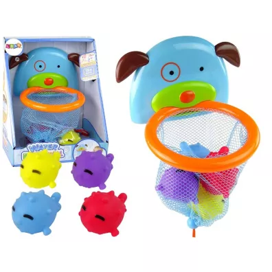 Mini koszyk�wka gumowe pi�ki piesek do k�pieli LeanToys