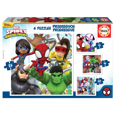 Puzzle 12+16+20+25 el. Spidey i Super-Kumple Educa