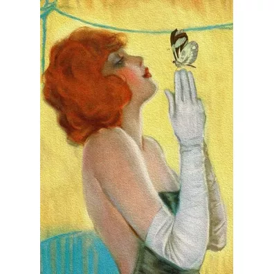 Madame Treacle Karnet B6 z kopert� Kobieta i motyl
