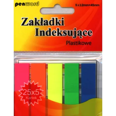 Polsirhurt Zak�adki indeksuj�ce plastikowe 12x45mm 125 szt.
