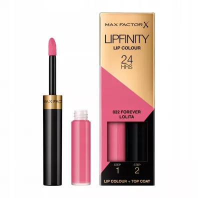 Max Factor Lipfinity Lip Colour D�ugotrwa�a pomadka z systemem Permawear 22 Forever Lolita 2.3 ml + 1.9 g
