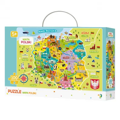Puzzle 100 el. Mapa Polski Dodo