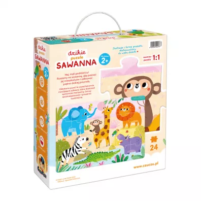 Dzikie puzzle 24 el. CzuCzu. Sawanna Bright Junior Media