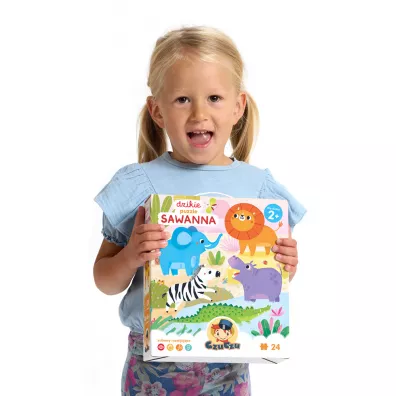 Dzikie puzzle 24 el. CzuCzu. Sawanna Bright Junior Media