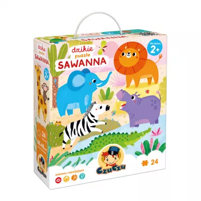 Dzikie puzzle 24 el. CzuCzu. Sawanna Bright Junior Media